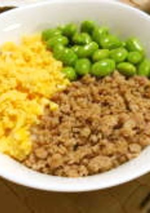 枝豆の三色丼-レシピのメイン写真