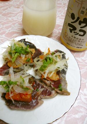 かつおのたたき、キムチ乗せ-レシピのメイン写真