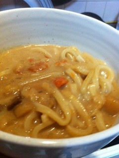 簡単余ったカレーで古奈屋風カレーうどん-レシピのメイン写真