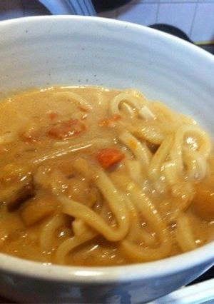 簡単余ったカレーで古奈屋風カレーうどん-レシピのメイン写真