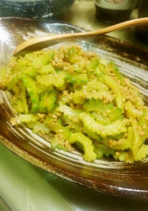 ゴーヤと挽肉でカレーマヨ炒め-レシピのメイン写真