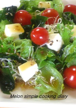 お豆腐とアルファルファのサラダ-レシピのメイン写真