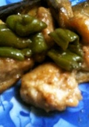 鶏肉とナスピーマンふっくら炒め-レシピのメイン写真