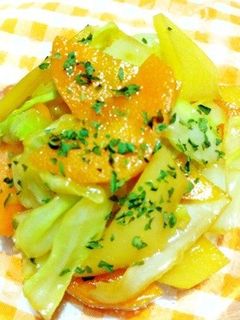 お弁当に♪キャベ人参のバター醤油和え-レシピのメイン写真