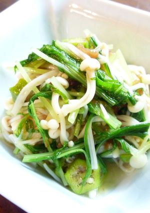 エノキと水菜の梅酢あえ(o^-')b-レシピのメイン写真