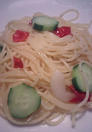 プチトマトときゅうりのパスタ-レシピのメイン写真