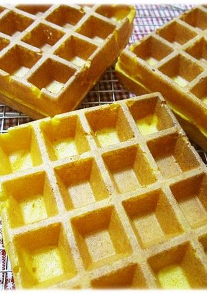 ふんわりとろけるにんじんワッフル-レシピのメイン写真