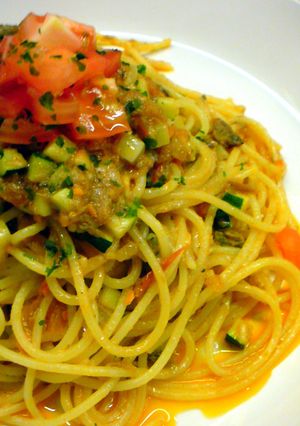105円いわしのトマト煮缶でパスタ-レシピのメイン写真