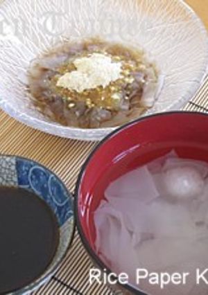 黒蜜でつるんとライスペーパー葛きり-レシピのメイン写真