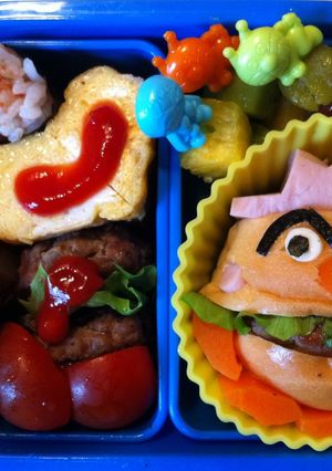 ハンバーガーキッド弁当（アンパンマン）-レシピのメイン写真