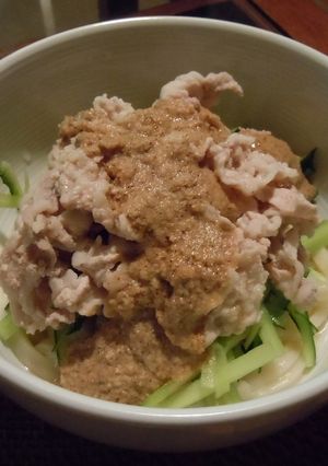 豚バラの胡麻ダレ冷やしうどん-レシピのメイン写真