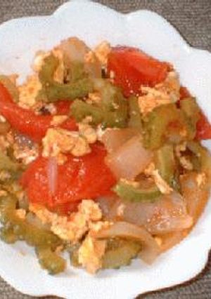 ゴーヤとトマトの炒め物-レシピのメイン写真