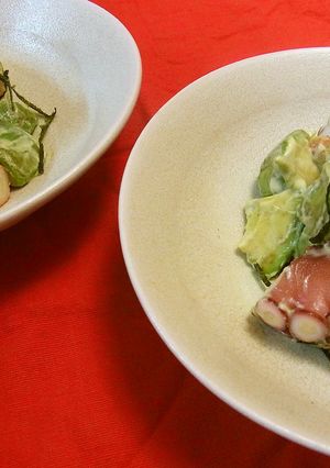 ✿アボかま&タコのわさマヨ和え✿-レシピのメイン写真