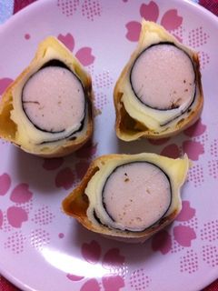 お魚ソーセージとチーズの春巻き-レシピのメイン写真