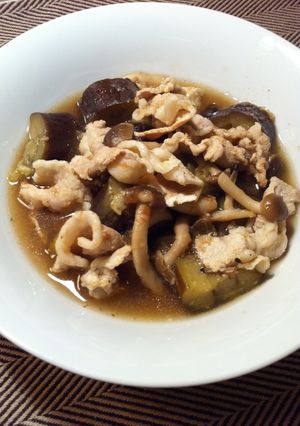豚肉と茄子の梅しょうが煮-レシピのメイン写真