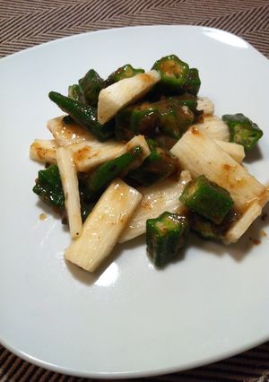 長いもとオクラの梅肉和え-レシピのメイン写真