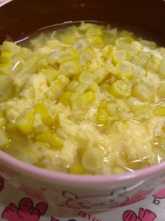 ふわふわ&ぷちぷち♪コーンと卵のスープ-レシピのメイン写真