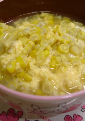 ふわふわ&ぷちぷち♪コーンと卵のスープ-レシピのメイン写真