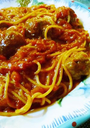カリオストロの城ミートボールパスタ-レシピのメイン写真