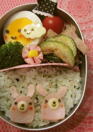 キャラ弁　お月見うさぎ-レシピのメイン写真