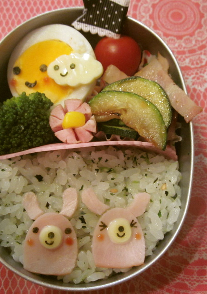 キャラ弁　お月見うさぎ-レシピのメイン写真