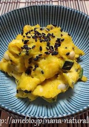 女性必見☆かぼちゃと大豆の健康サラダ♪-レシピのメイン写真