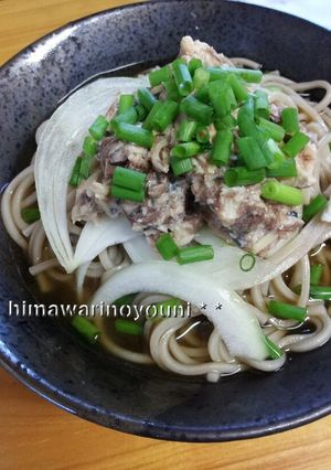 サバ缶で簡単お蕎麦**冷でも温でも♪濃旨-レシピのメイン写真