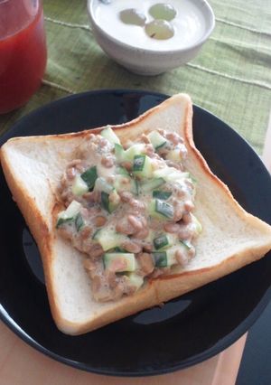 納豆トースト-レシピのメイン写真