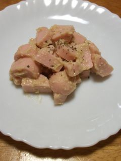 魚肉ソーセージ☆わさび酒粕あえ-レシピのメイン写真