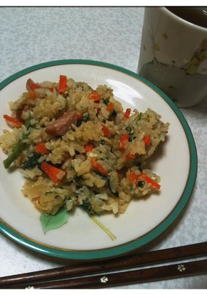 モロヘイヤと豆腐のチャーハン-レシピのメイン写真