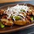 自家製鶏そぼろで簡単ナスのピリ辛炒め