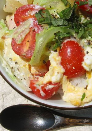 とろ～りチーズ☆ＢＬＴたまご丼-レシピのメイン写真