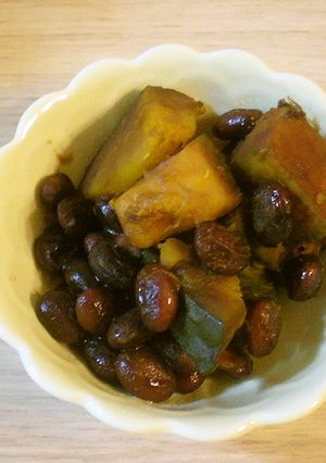 黒豆とかぼちゃのほっこり煮-レシピのメイン写真