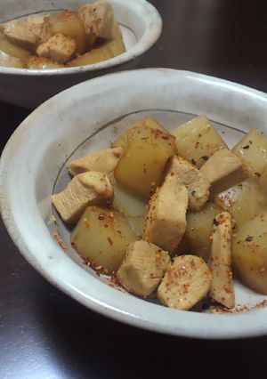 こんにゃくと鶏肉の醤油炒め-レシピのメイン写真