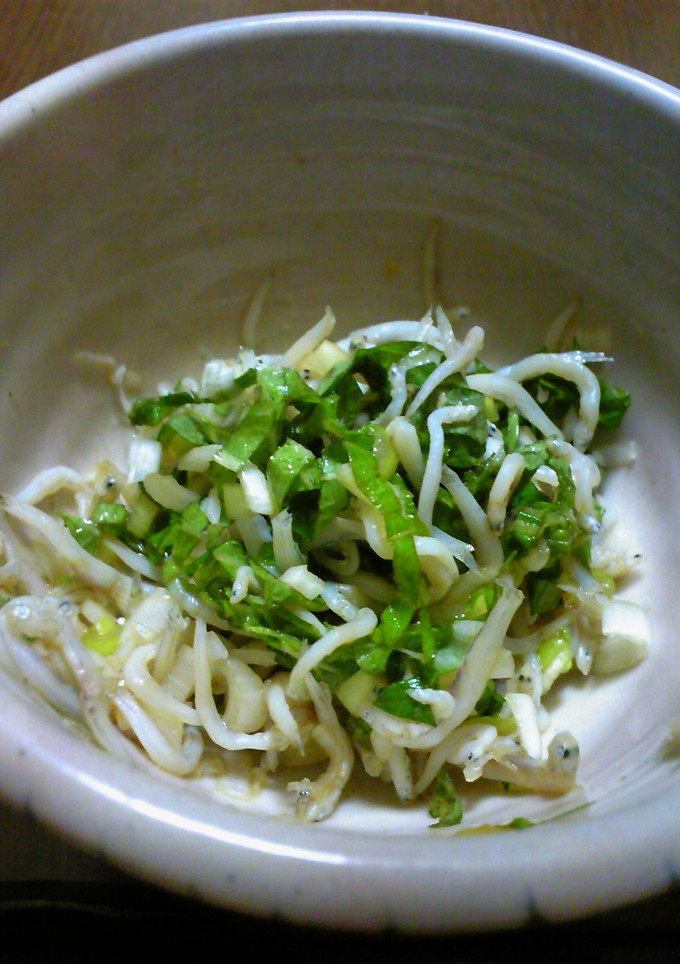 しそとしらすとねぎの和え物-レシピのメイン写真