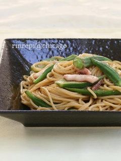 イカとオクラの柚子胡椒スパゲッティ-レシピのメイン写真