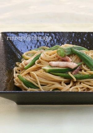 イカとオクラの柚子胡椒スパゲッティ-レシピのメイン写真