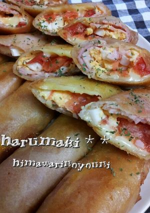 春巻きトマトチーズplusたまごベーコン-レシピのメイン写真