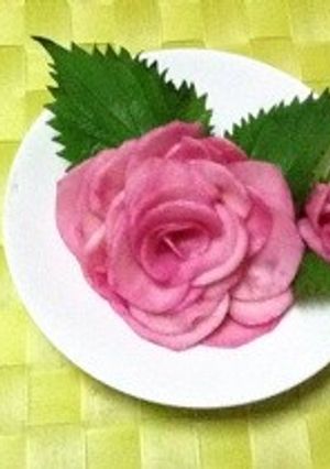 おなます!かぶを梅酢で作る!簡単薔薇前菜-レシピのメイン写真