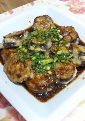 ナスと鶏肉の韓国風はさみ焼き♪-レシピのメイン写真