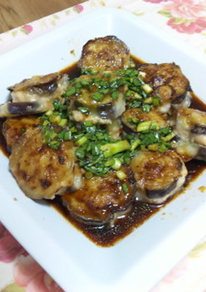 ナスと鶏肉の韓国風はさみ焼き♪-レシピのメイン写真