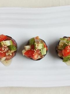 焼きなすのぴり辛夏野菜ジュレのせ。-レシピのメイン写真