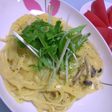 キノコのかぼちゃクリームdeパスタ
