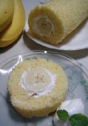 バナナのロールケーキ-レシピのメイン写真