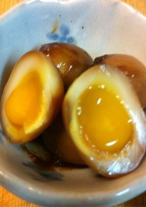 半熟うずら卵の甘味噌漬け(´Д` )-レシピのメイン写真