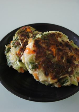 こどもごはん！豆腐と野菜のハンバーグ-レシピのメイン写真