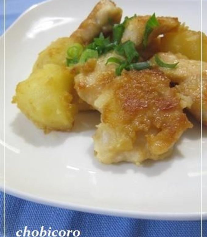 鶏むね肉のみそマヨ焼き　じゃがいも入り♪-レシピのメイン写真