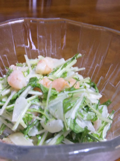 エビと水菜のシャキシャキサラダ☆-レシピのメイン写真