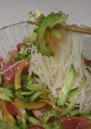 ルビーグレープフルーツの素麺サラダ-レシピのメイン写真