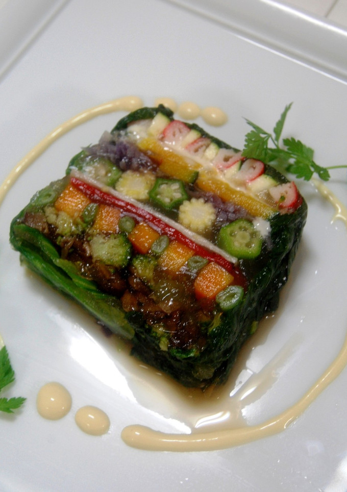 ✿夏野菜の寒天よせ～テリーヌ仕立て✿-レシピのメイン写真
